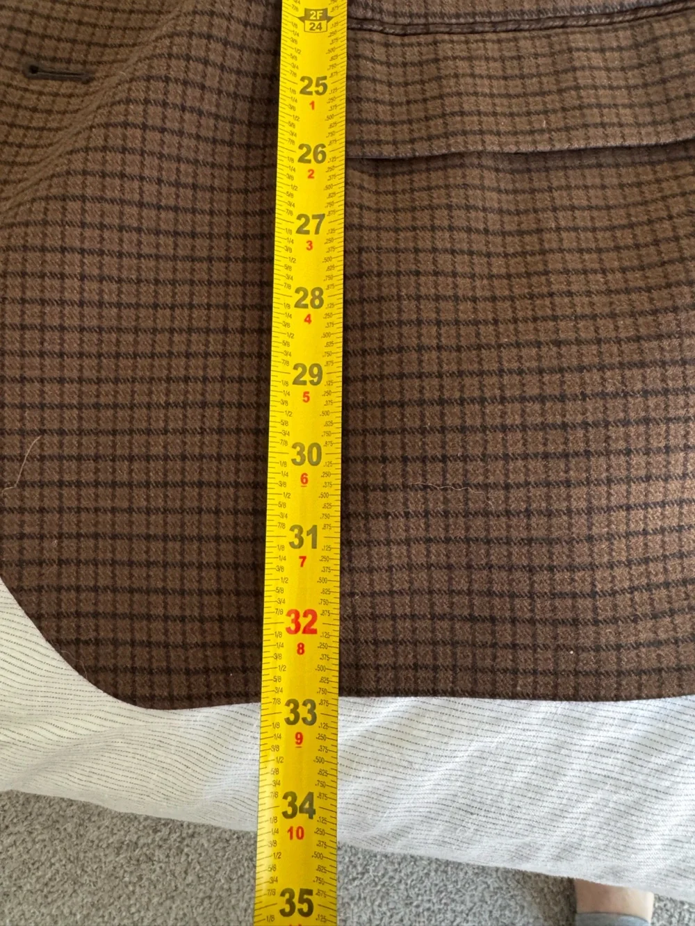 Old Navy Men's Chocolate Brown Checked Sport Coat Blazer